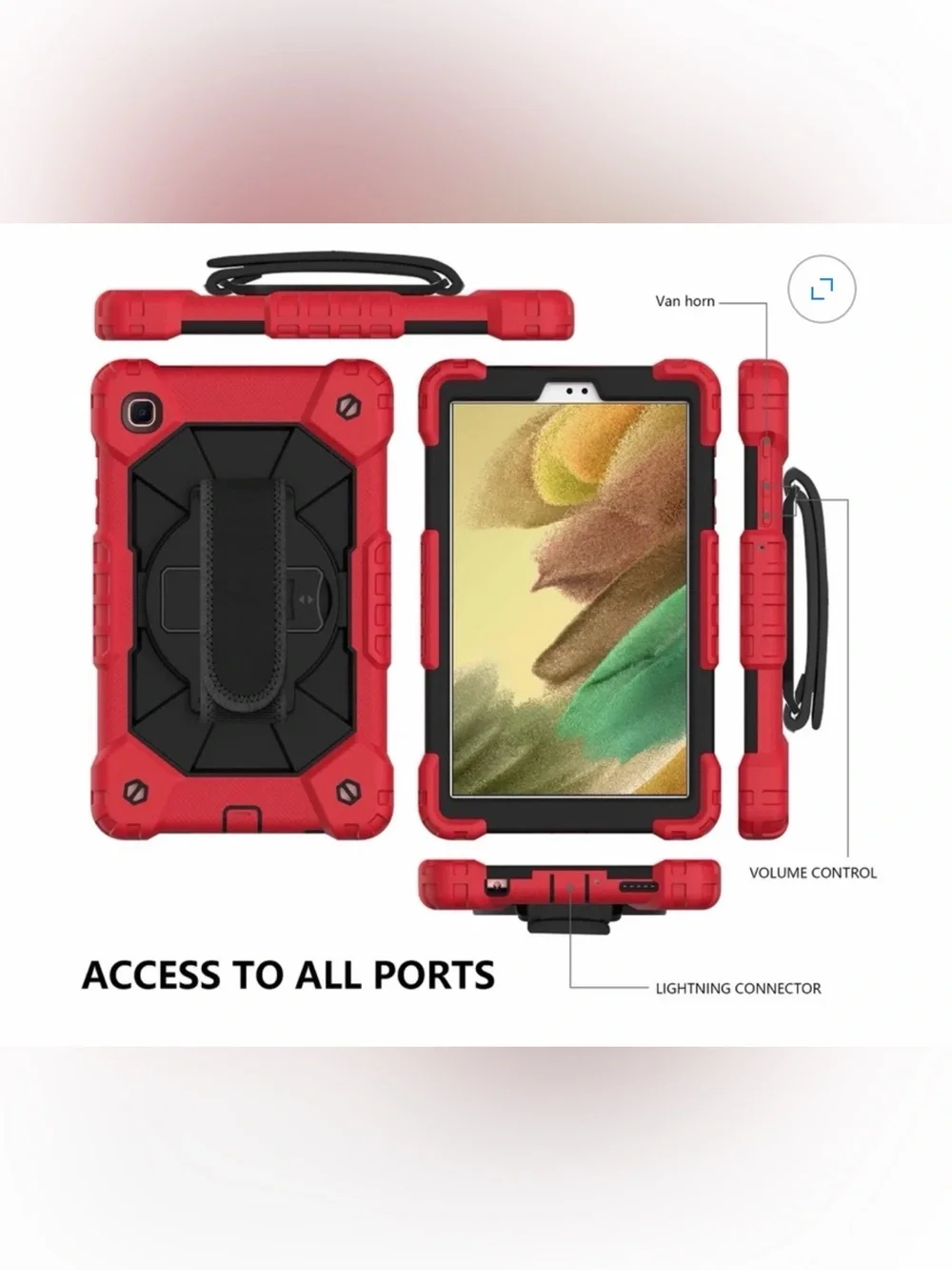 Dteck Kids Case Samsung Tab A7 Lite 8.7” SM-T220/T225 w/ Hand Strap